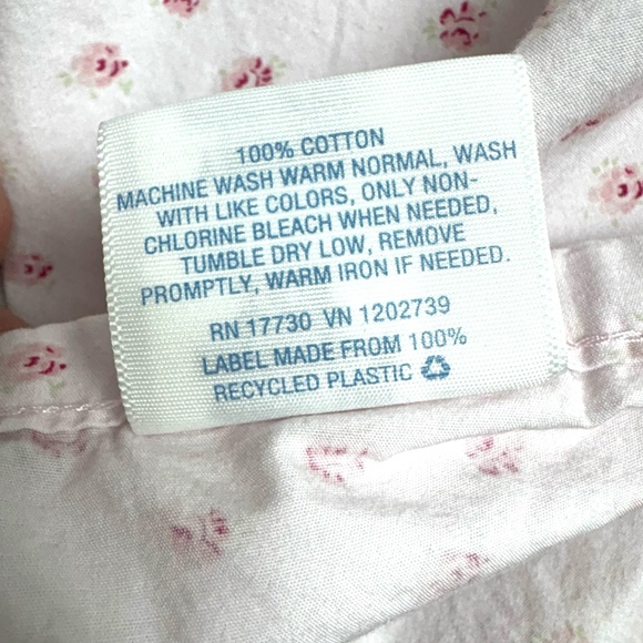 sheet 1 flat SHABBY CHIC rosebud pink tiny flowers 82x96 queen full cottagecore - Picture 5 of 16